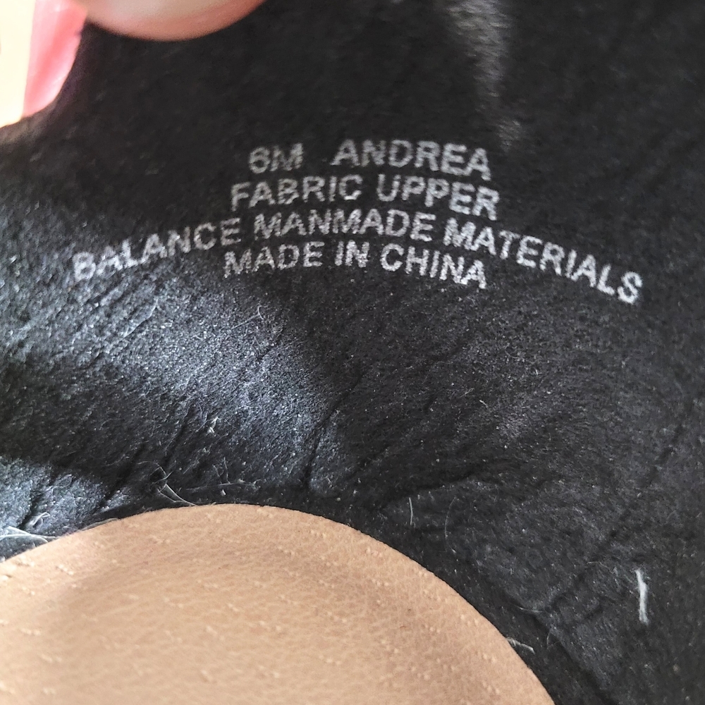 Vintage 78 Andrea Black Faux Suede Espadrille Wedge Sandals Size 6 NEW - Picture 11 of 12